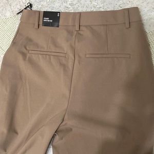 Express straight super high rise pant, S, camel brown color